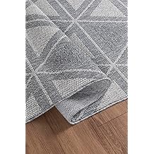 Natura Premium Kalite Kaymaz Tabanlı Doğal Yıkanabilir Kilim Oturma Odası Balkon Bah&ccedil;e Mutfak Kilim BK103-A.Gri (80x200)