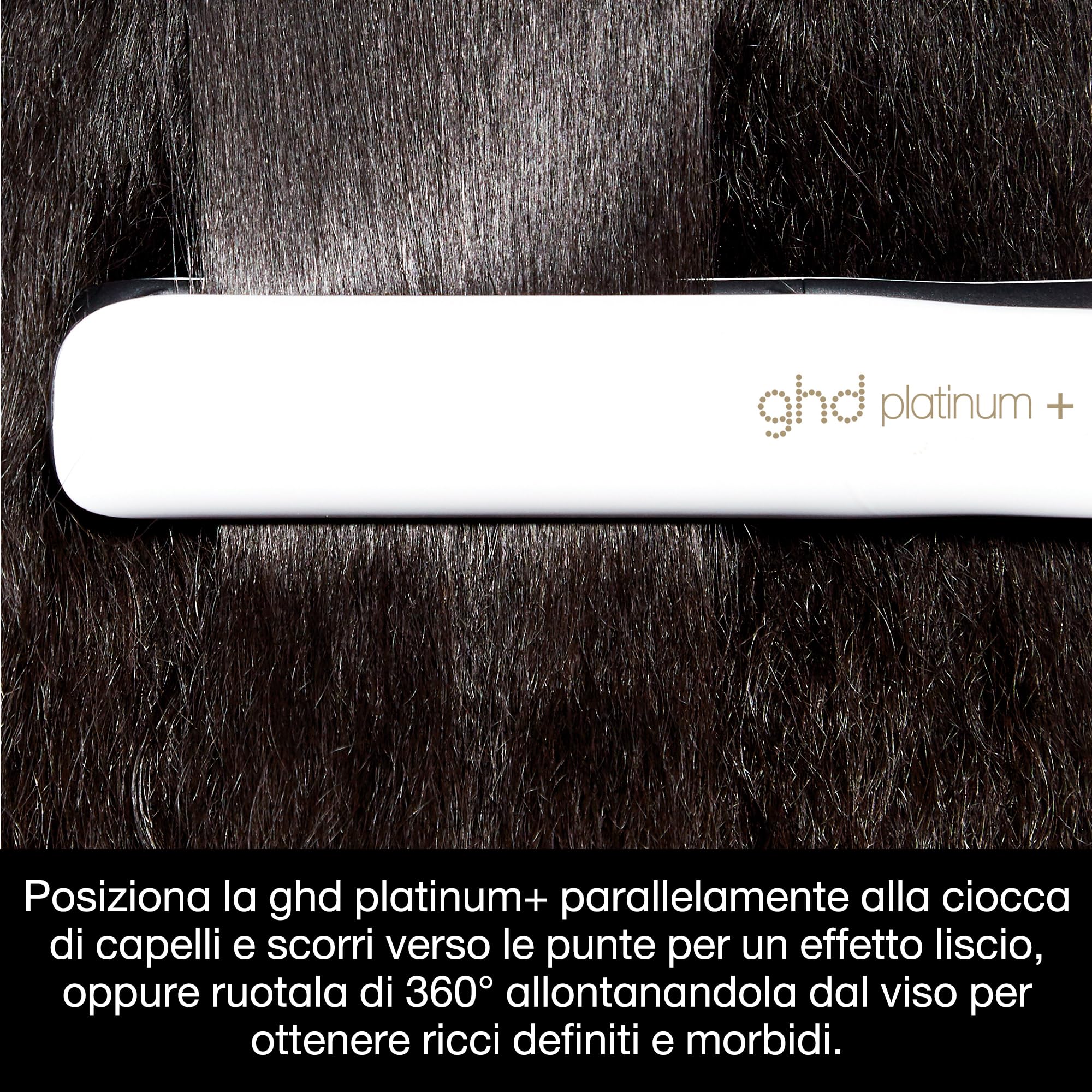 ghd Platinum+ Piastra & Styler Professionale Bianca – Capelli Più Forti, Maggiore Lucentezza, Protezione del Colore – Per Tutti i Tipi di Capelli