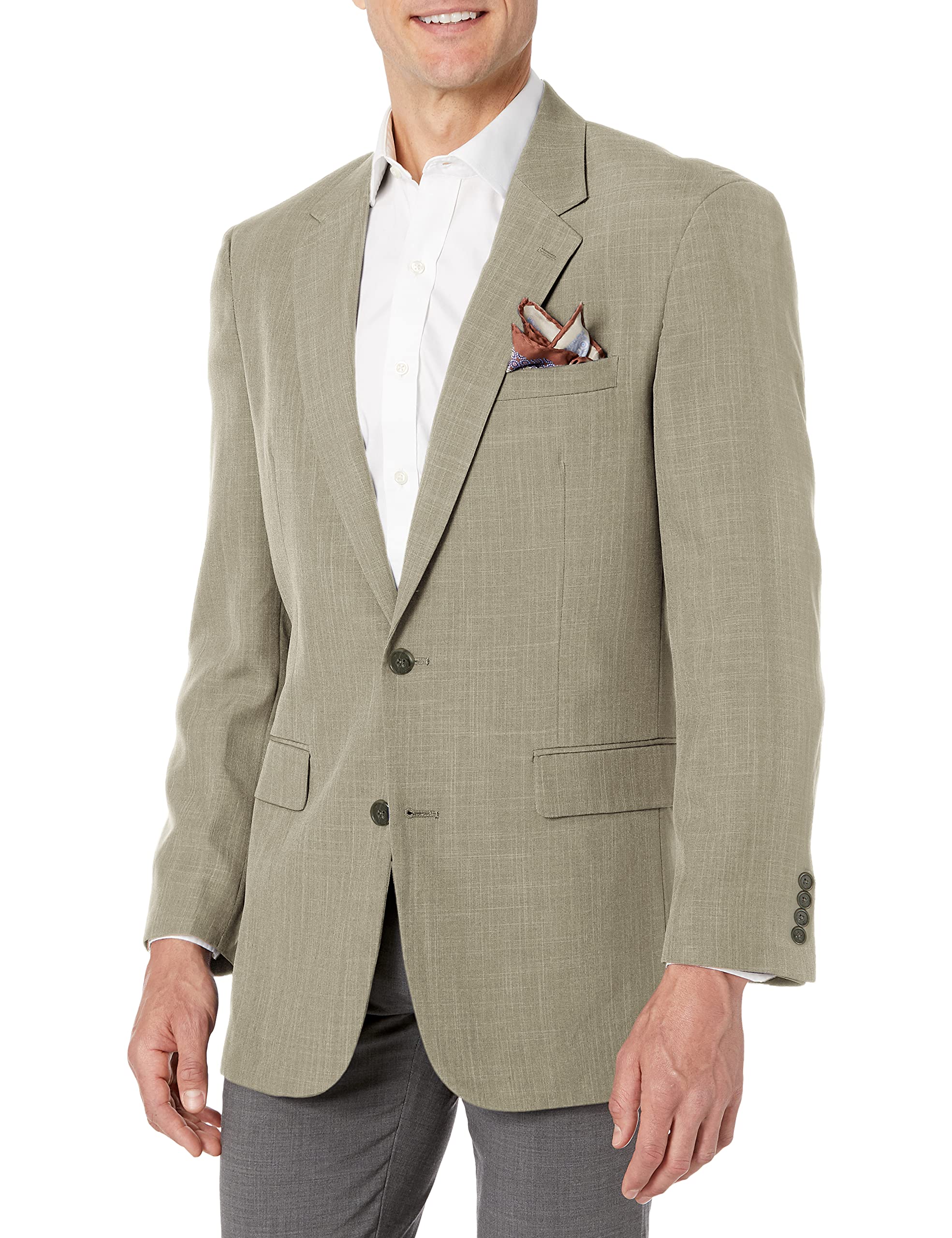 Louis Raphael Men's Tailored Classic Fit 2 Button Center Vent Jacket