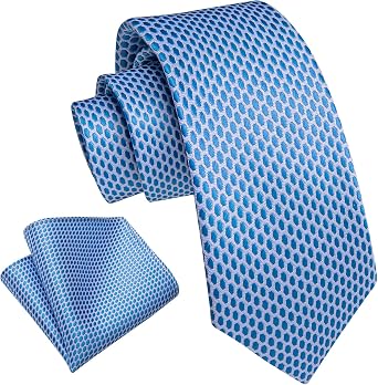 DiBanGu Boys Ties Silk Self-Tied Neckties and Pocket Square Set Kids Ties for Age 8-12 Wedding Party School Uniforms
