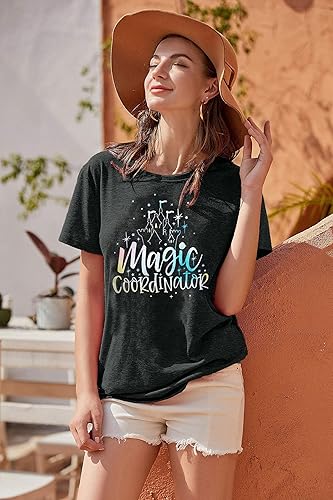 Miniatura 2 de Magic Coordinator - Camiseta casual de Magic Kingdom, camiseta familiar para vacaciones, castillo, tops gráficos