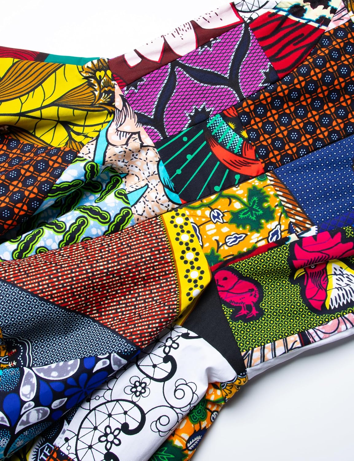 SHENBOLEN Women African Print Dress Ankara Wax Cloth Belt Wedding Dresses - Image 5