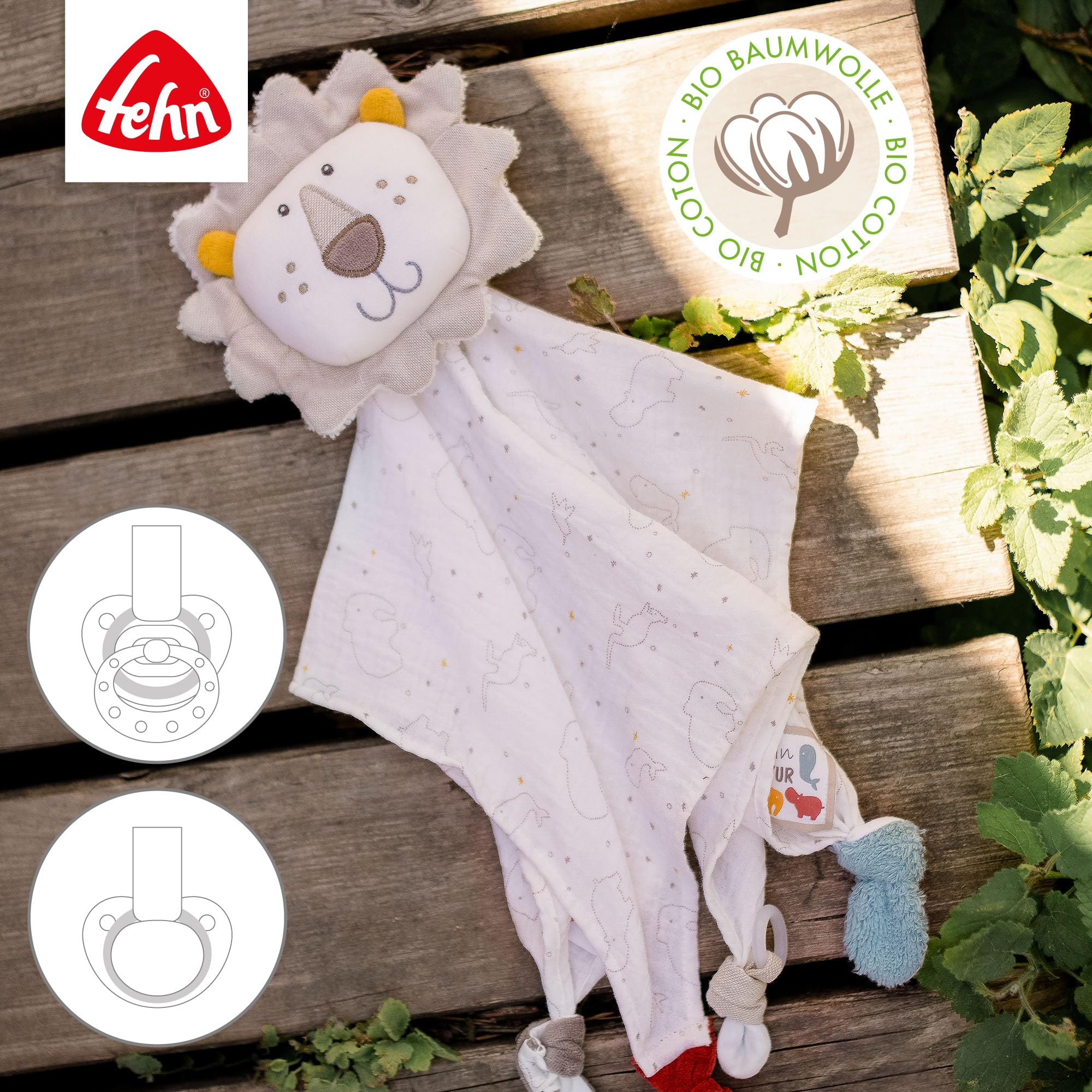 Doudou Mouton Fehn BabyLOVE - Peluche Douce 25cm, Aide Au Sommeil Bébé 0+ Mois