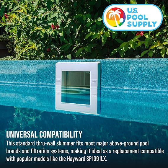 U.S. Pool Supply Standard Thru-Wall Above Ground Pool Skimmer Kit, Complete