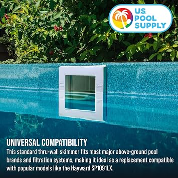 U.S. Pool Supply Standard Thru-Wall Above Ground Pool Skimmer Kit, Complete