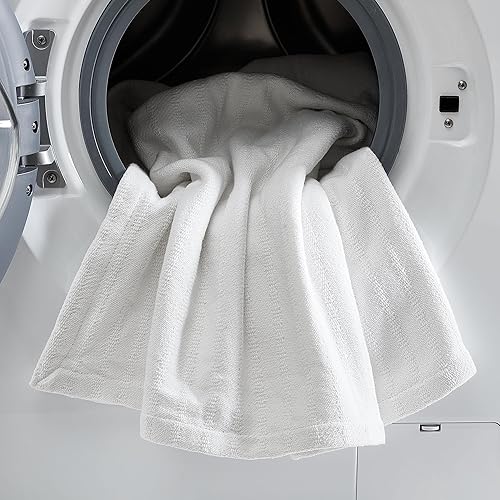 Miniatura 4 de Vera Wang - Manta Queen, ropa de cama de algodón de diseño, ropa de cama lujosa de peso medio para todas las estaciones (todo sobre blanco