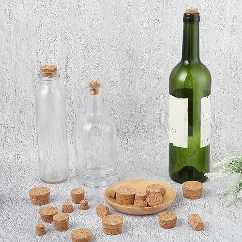 Miniatura 5 de 30 tapones de corcho, corchos para botellas de vino, tapones de corcho cónicos de madera, tapones para botellas de vino, tapones de madera suave,