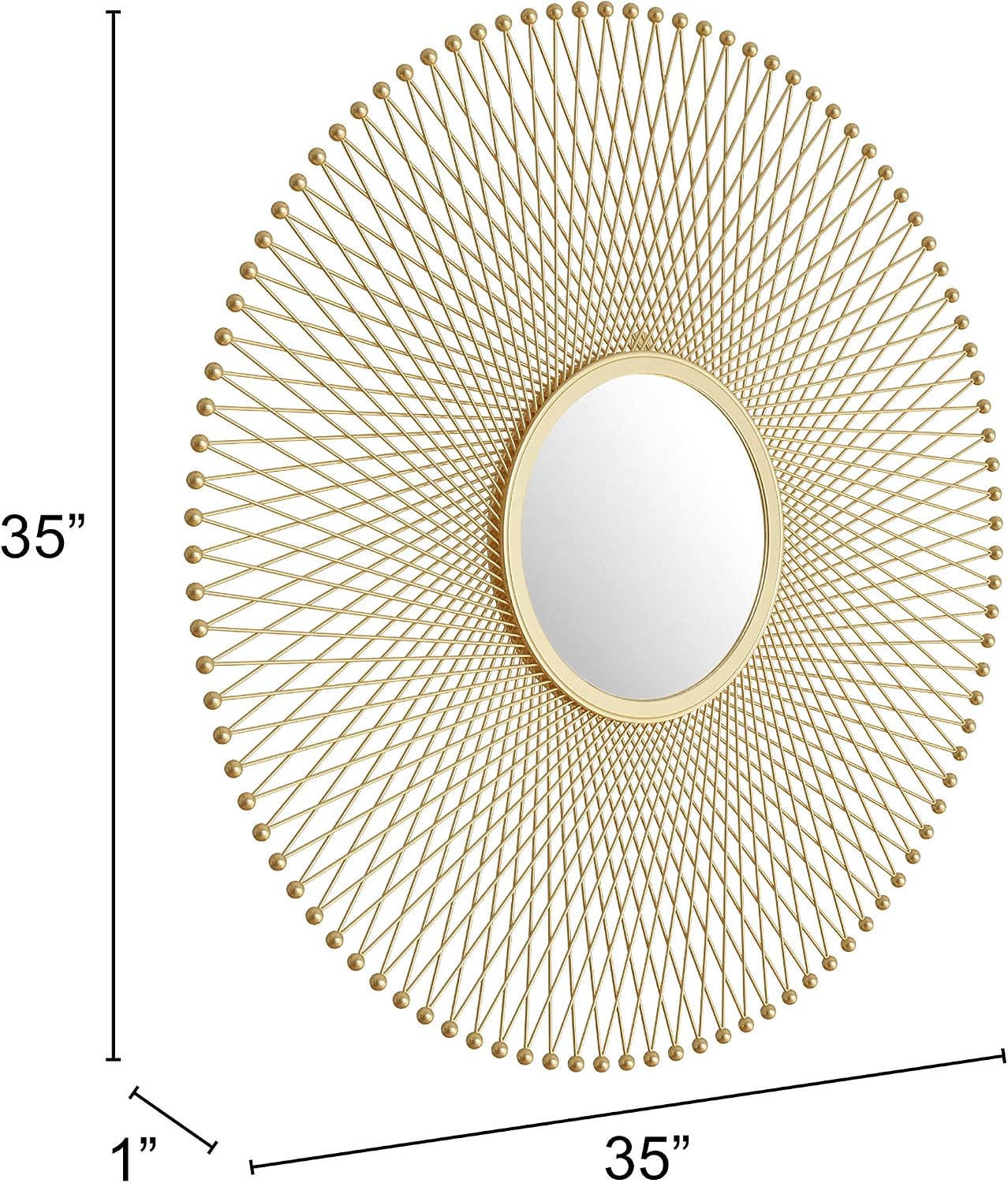 Glow Round Mirror Gold