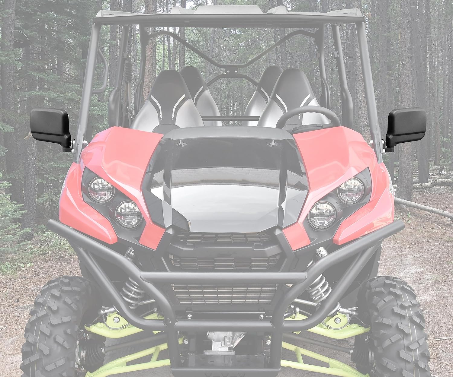 SAUTVS Adjustable Wider Rearview Side Mirrors for Kawasaki Teryx Teryx4, Folding Clear Rear View Side Mirrors for Kawasaki Teryx 800 / Teryx4 800 2016-2025 Accessories(2PCS)