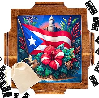 Premium Mesa de Domino Portatil Puerto Rico con Juego de Domino | Premium Portable Domino Table Board with Dominoes Set (02)