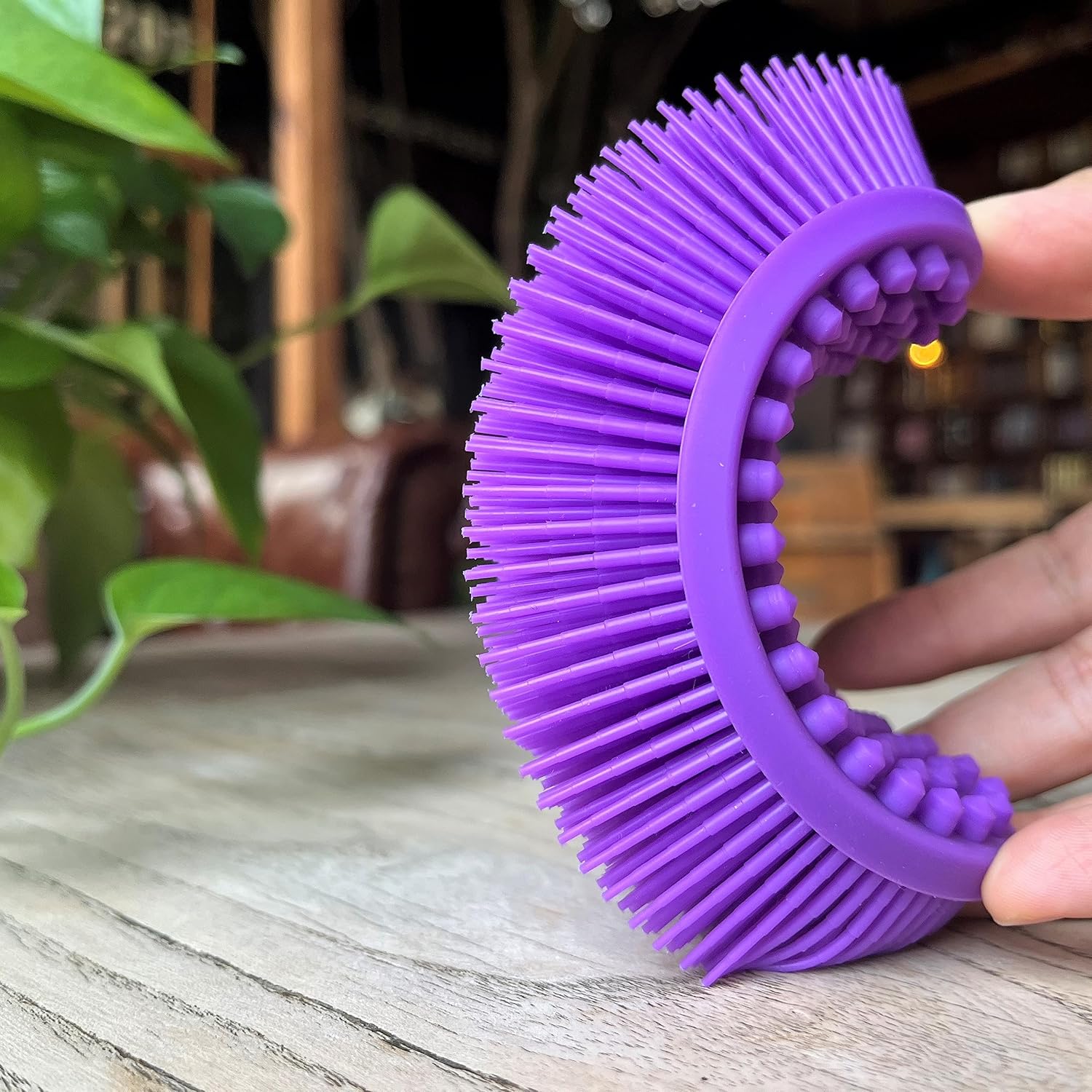 Premium Sensory Brush for Kids or Autism,Soft Silicone Body Scrubber,2 in 1 Sensory Room Occupational Therapy Fidget Brushes,Silicone Loofah,Pets Shower Brush Bath Brushes Shampoo Brush