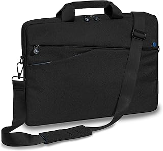 Pedealaptopväska "Fashion" laptopväska upp till 17,3 tum (43,9 cm) axelväska med axelrem, svart/blå - Amazon Deal & Rabatt