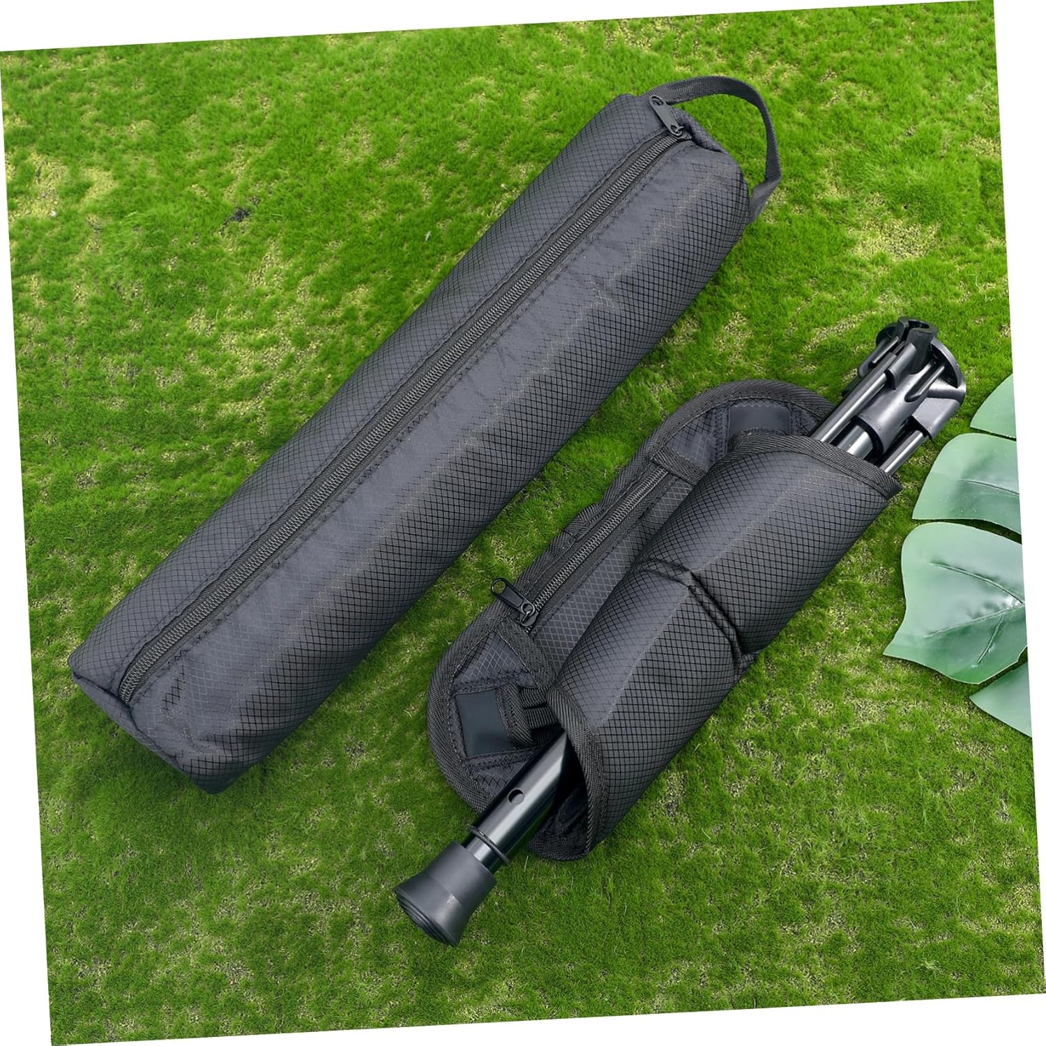 BESPORTBLE Portable Folding Stool for Outdoor Camping Adjustable Height Lightweight Aluminum Frame Compact Design Easy to Carry for Hiking or Travel