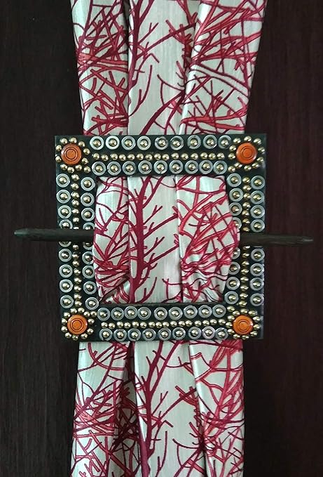 SIMPI HOME DECOR Decorative Handmade Multi Color Curtain Holder Tie Back (18 cms, Dia - 7)