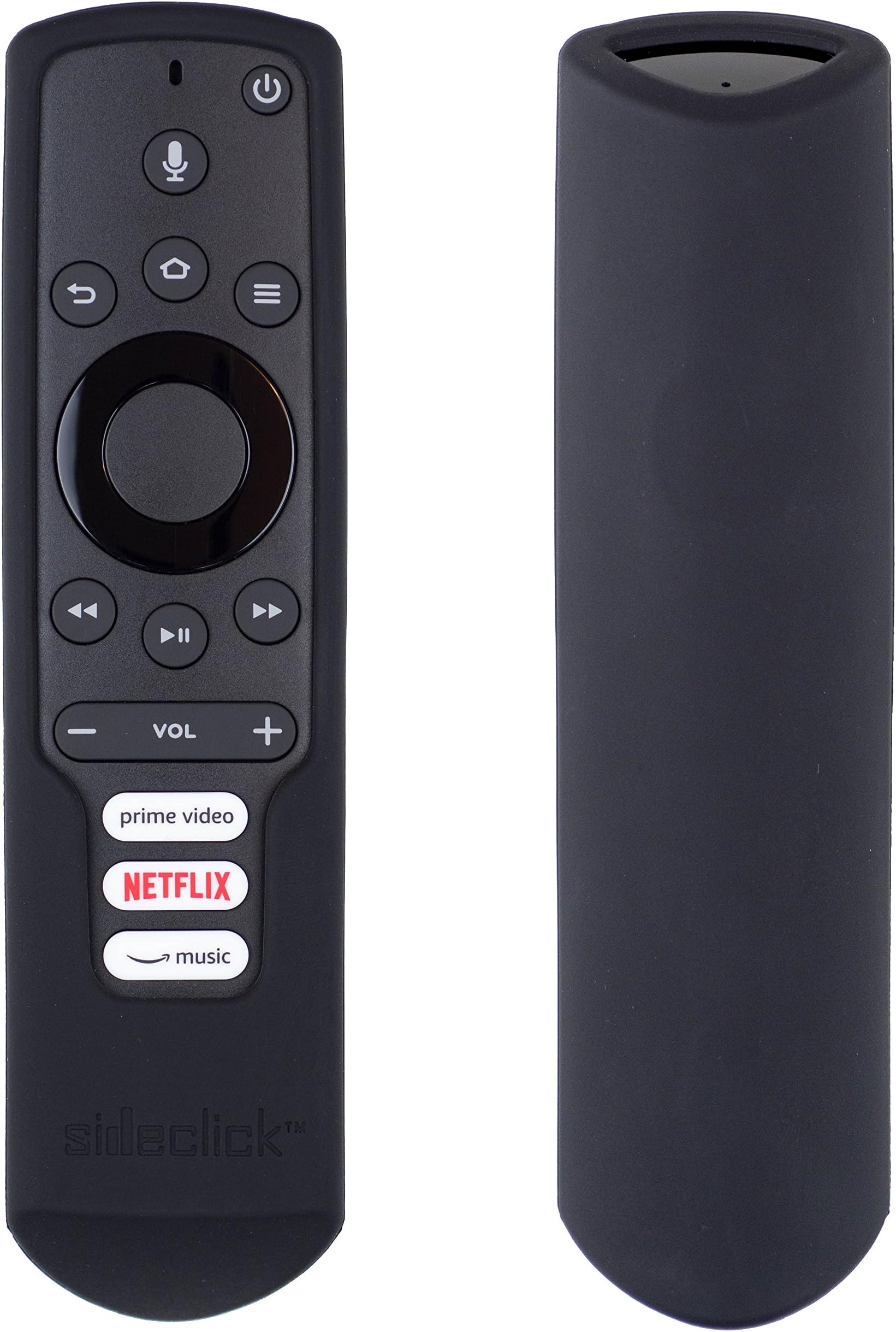 Remote Cover - for Fire TV Edition Smart TV Voice Remote (Black)