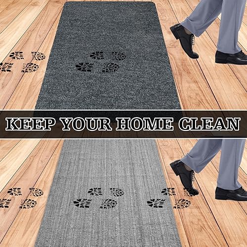 Miniatura 5 de Felpudos para exteriores e interiores, diseño ultrafino, resistente a las manchas, tapete interior de perfil bajo, tapete de baño con respaldo de