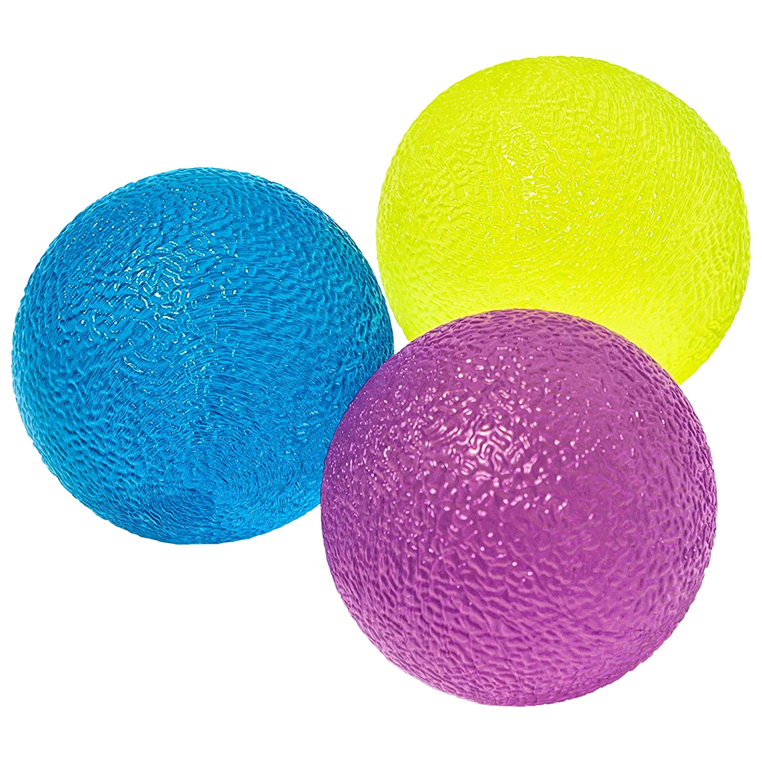 Laser Sports Stress Relief Balls - Toys for Anxiety and Stress Relief - Hand Massage - Build your Grip Strength - Squeeze Ball for Physical Therapy - Set of 3