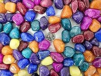 Vista 3 de Piedras de cristal de cuarzo agrietado pulidas y pulidas de 1/2 libra, grandes piedras preciosas decorativas coloridas, cristales a granel