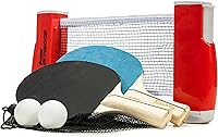 Vista 1 de Franklin Sports - Juego de tenis de mesa portátil para llevar, red de ping pong + (2) paletas, pelotas de ping pong incluidas, 2 jugadores