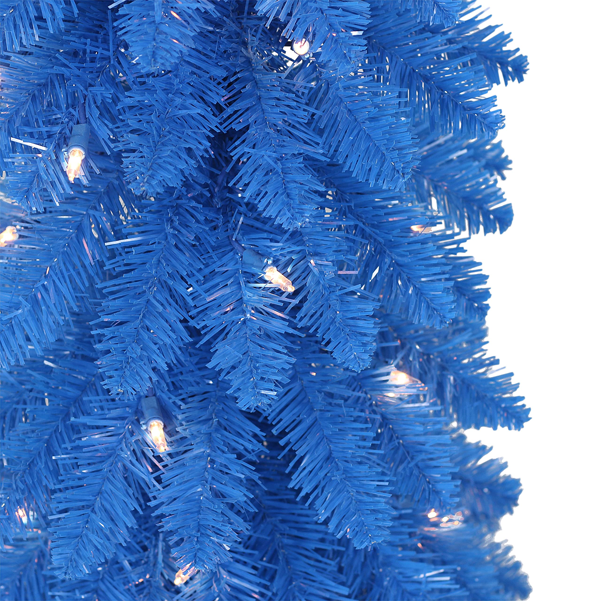 Amazon.com: Puleo International 4 ft Pre-Lit Blue Artificial