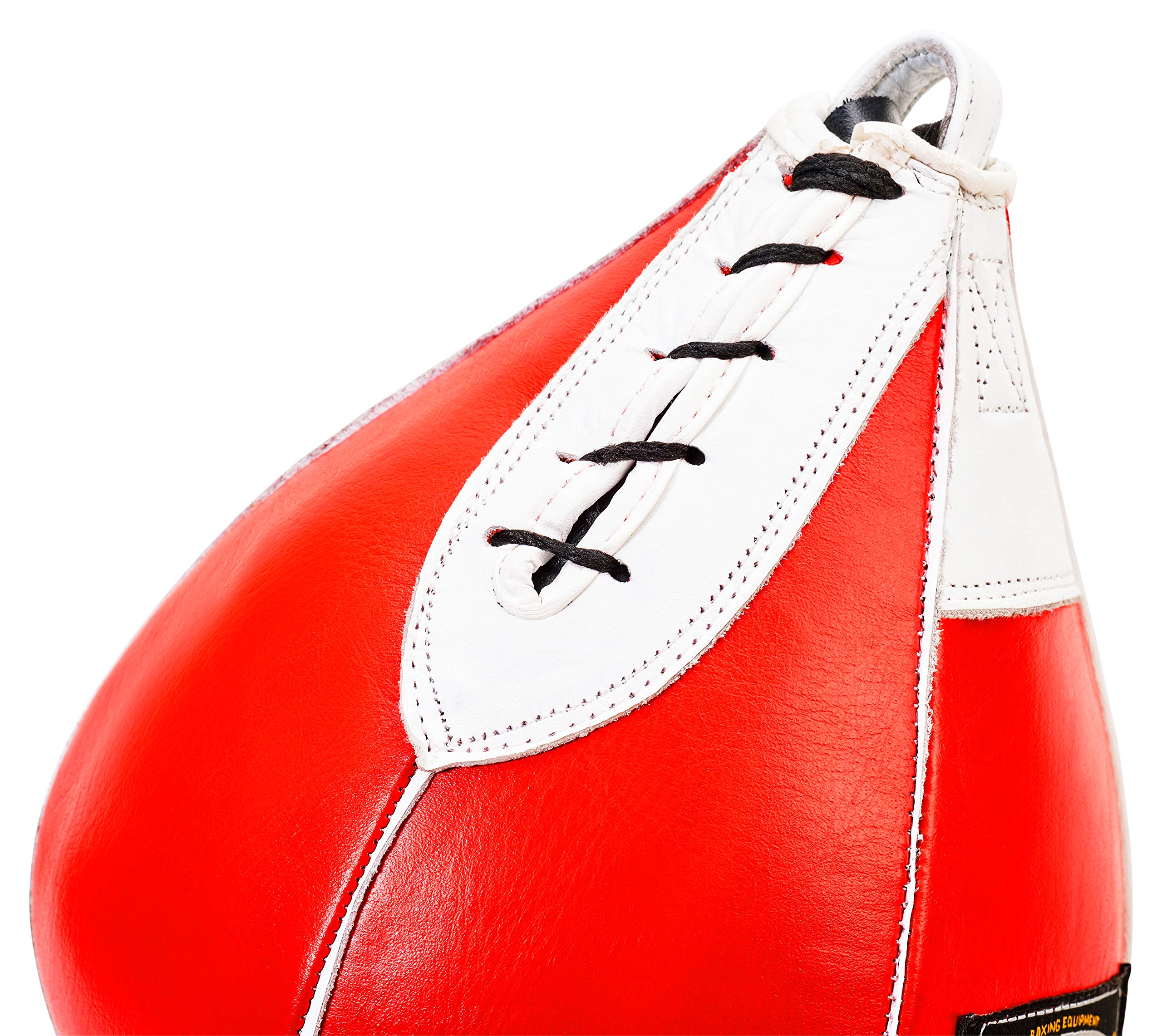 Kit de plate-forme professionnelle de speedball avec roulement à billes rotatif noir et poire de boxe en cuir rouge moyen/appareil de boxe pour montage mural