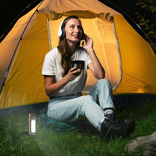 Miniatura 6 de BLACK+DECKER Luz de trabajo de 600 lúmenes + linterna de 250 lúmenes y banco de energía, luz LED recargable de 32 horas, doble bisagra de 270,