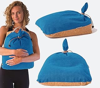 Meditation Cushion Floor Cushion - Yoga Pillow For Back Support - Buckwheat Zafu Meditation Cushion - Waterproof Travel Pillow & Meditation Pillow For Sitting, Yoga Accessories & Yoga Bolster Pillow