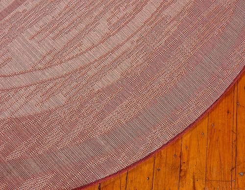 Miniatura 9 de Unique Loom - Colchón de la colección otoñal, diseño moderno y contemporáneo, informal, abstracto (TerracotaBorde burdeos, redondo de 3 pies 3
