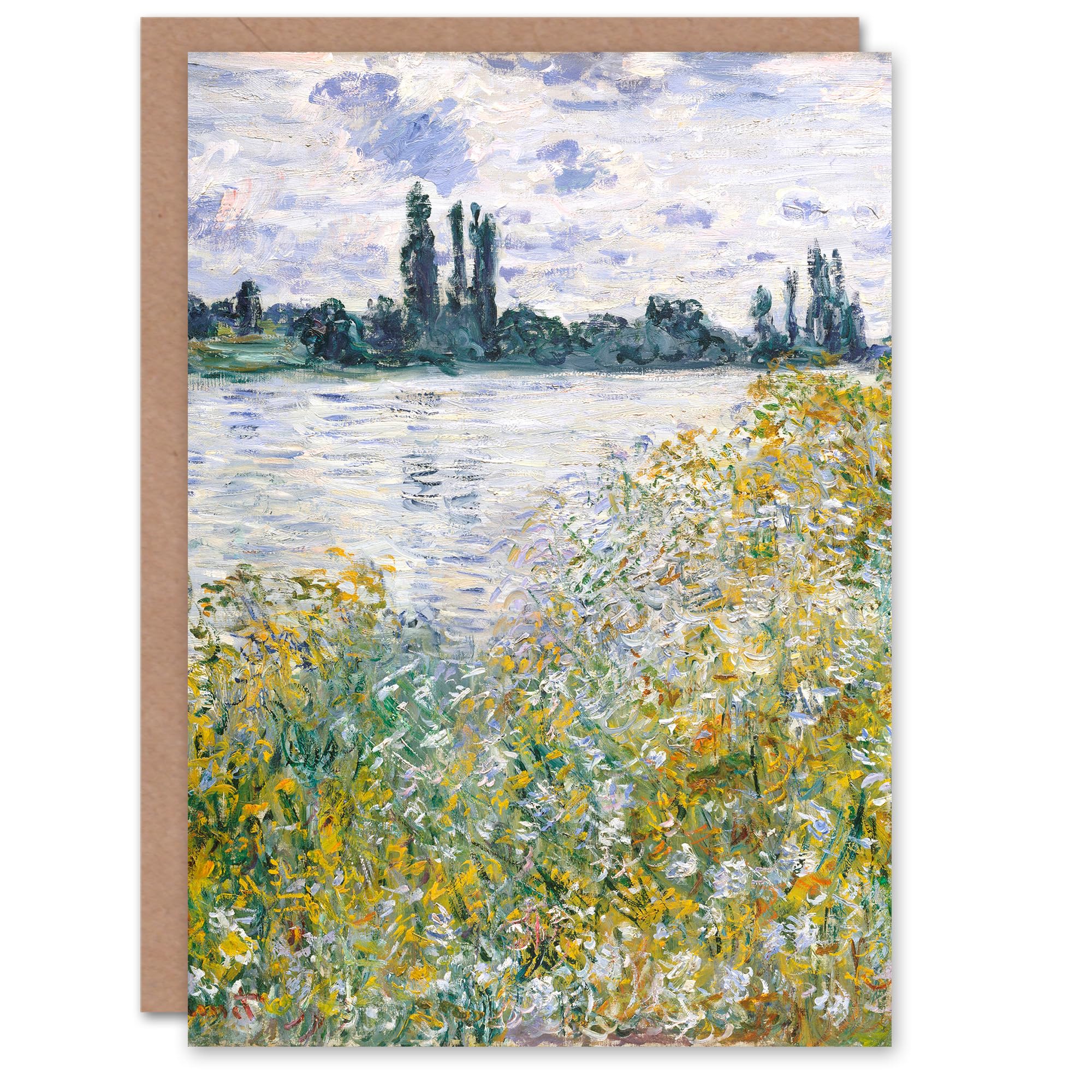 Artery8 Claude Monet Art Card Island with Flowers near Vetheuil