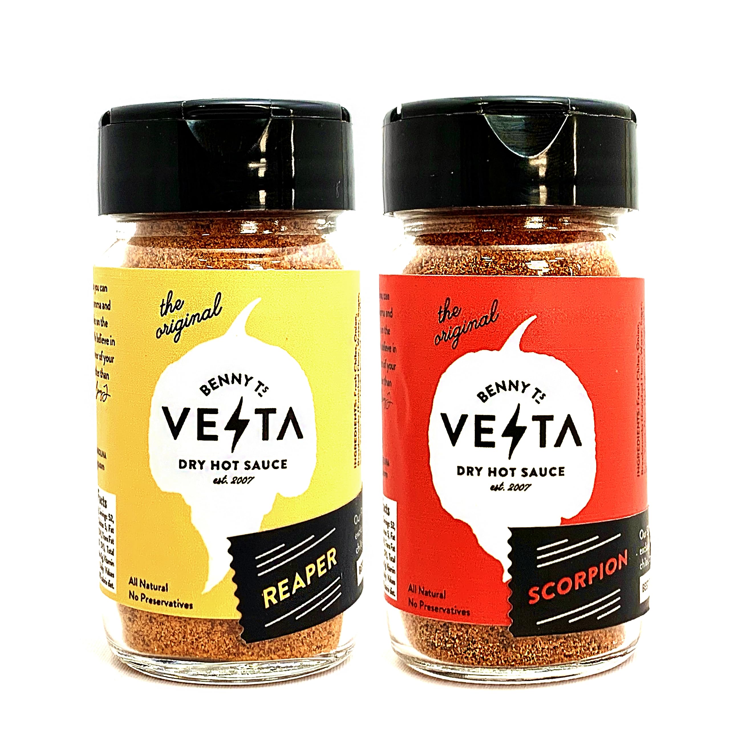 Benny T's Vesta - SUPERHOT GIFT SET - Dry Hot Sauce (Scorpion & Reaper)