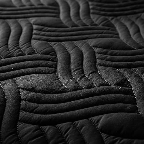 Miniatura 6 de Whale Flotilla - Juego de colcha suave de microfibra, ligera, para cama (patrón de ondas) para todas las estaciones