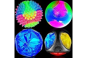 4 Pieces Glow Streak LED Ball for Dogs