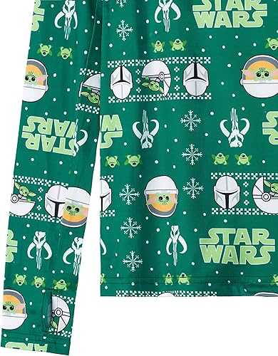 Miniatura 5 de STAR WARS Baby Yoda Boys Thermal Underwear Set for Kids 2 Piece Base Layer Shirt and Long John Leggings for Kids Pajamas