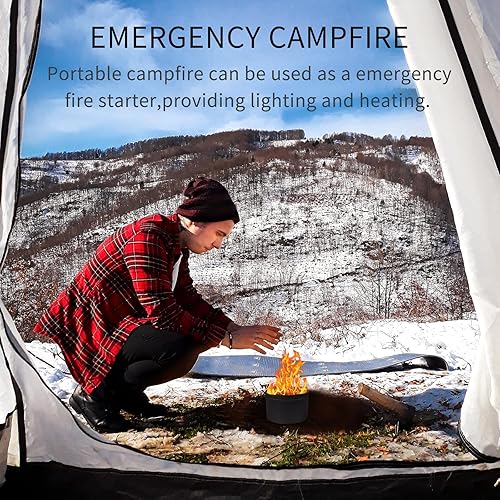 Miniatura 4 de Fogata portátil, iniciadores de incendios de emergencia para campamento, fogata ligera y portátil, de 3 a 5 horas de tiempo de combustión, gran