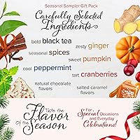 Vista 5 de Bigelow Tea Colección de té de temporada, paquete variado de té con cafeína, juego de regalo de té navideño, caja de 64 unidades (paquete de 1), 64