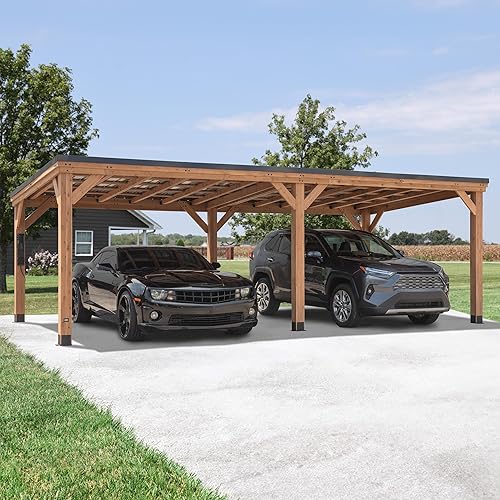 Backyard Discovery Arcadia 24' x 12' Cedar Wood Outdoor Gazebo