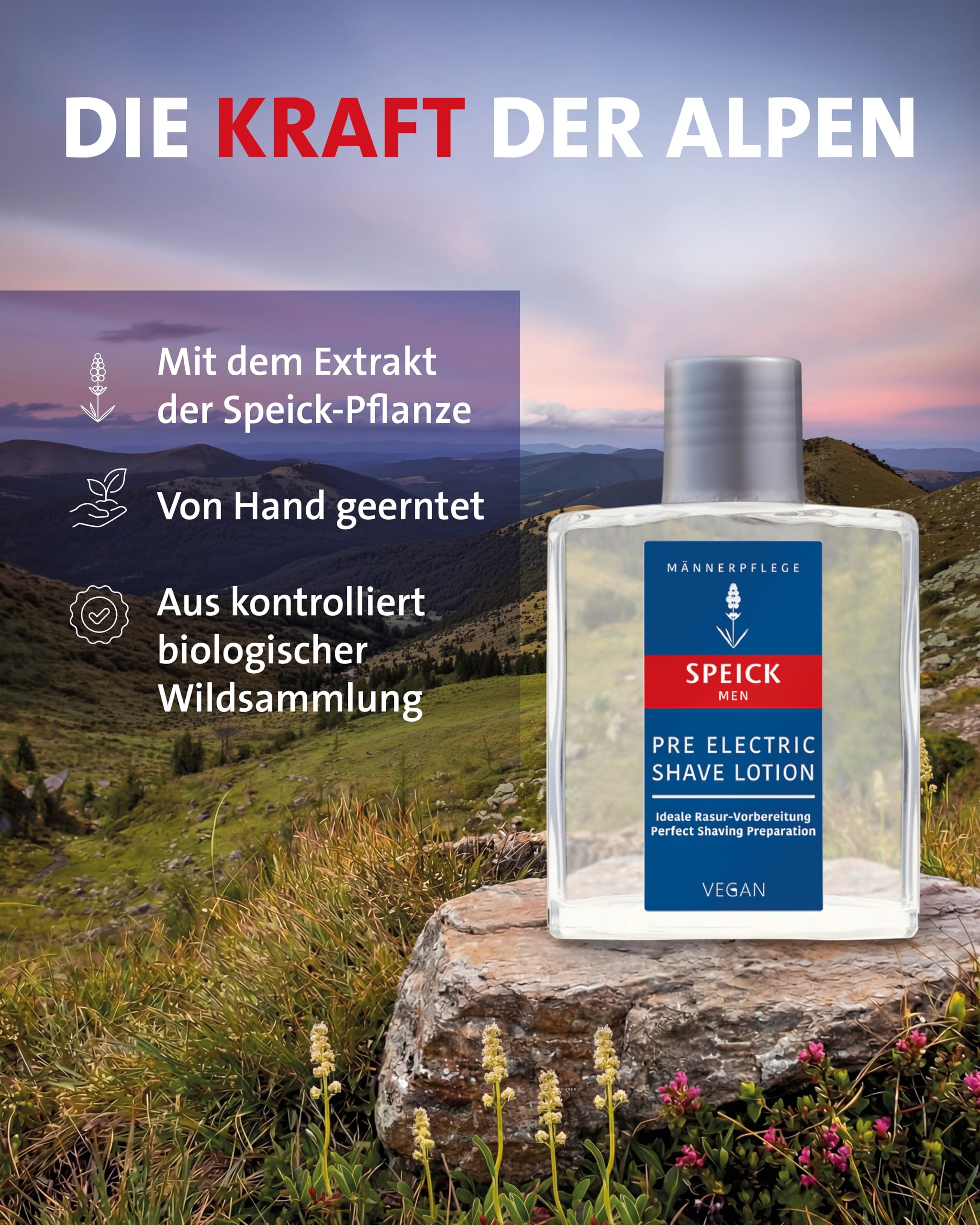 Speick Men Pre Electric Shave Lotion – Hautschonende Vorbereitung für Elektrorasur, 5x100 ml