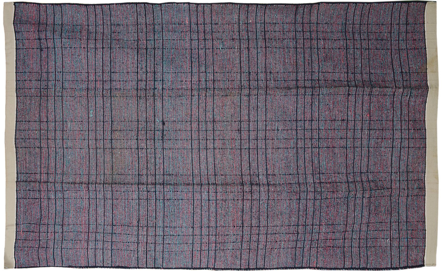 Agra dari Cotton Dhurrie - 48'' x 72'' x 0.4'', Blue & Black