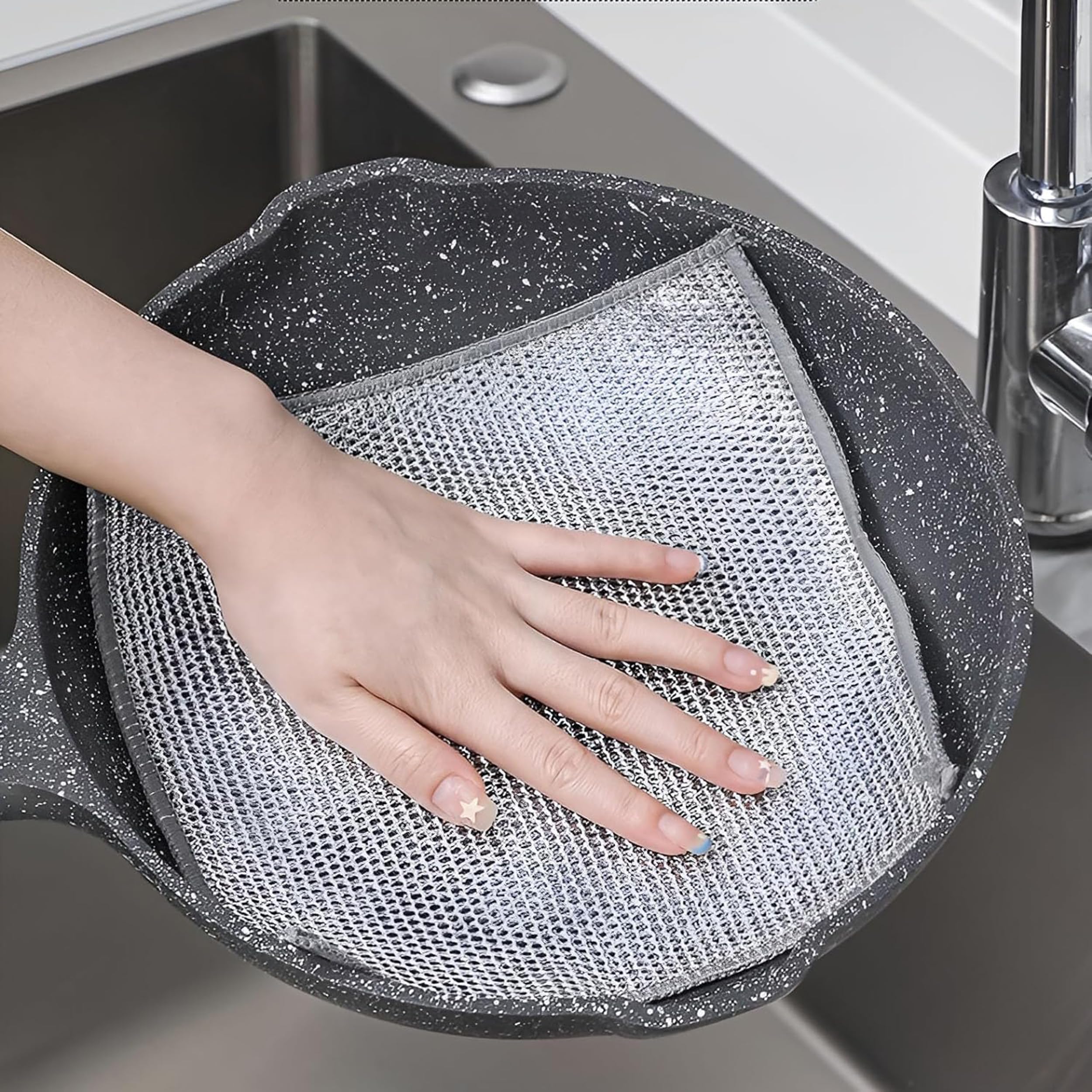 MosQuick® Pack of 5 Steel Wire Dish Cloth Non-Scratch Dish Wash Cloth, Stainless Steel Scrubber, Non-Scratch Wire Dishcloth, Steel Wire Cloth for Washing Utensils Mesh Wire Cloth for Kitchen (B0CTZFXPFW) Amazon Price History, Amazon Price Tracker