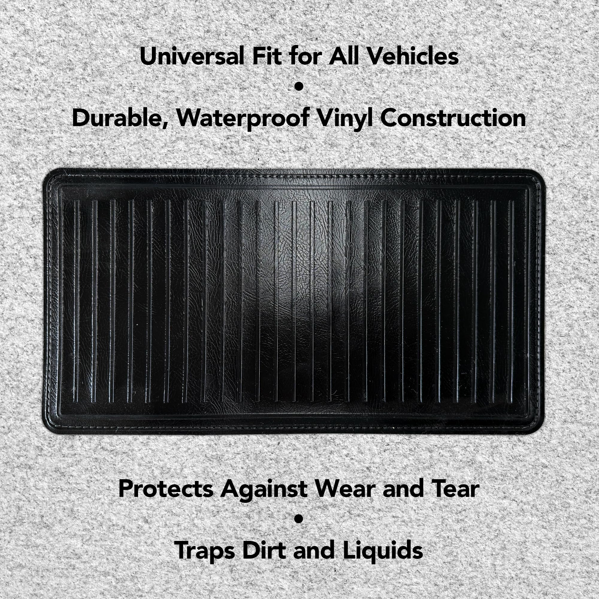 Newark Auto Universal Vinyl Car Floor Mat Heel Pad Protector for Cars Trucks Vans SUVs Durable Waterproof Protector — view 3