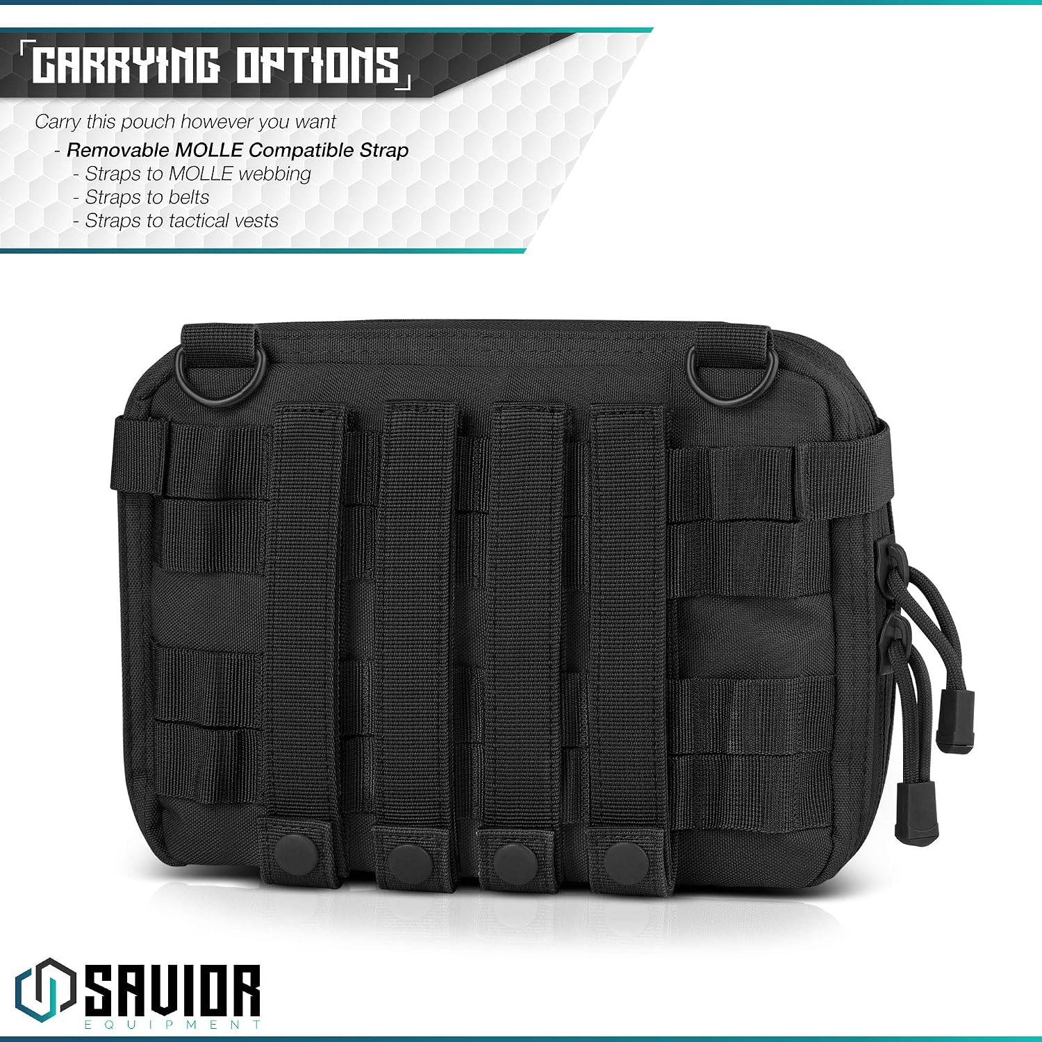 Savior Equipment Tactical Military MOLLE Admin Pouch Modular Utility Tools Multi-Purpose EDC Waist Belt Organizer Bag