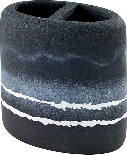 Avanti Linens Now House by Jonathan Adler - Soporte para cepillos de dientes, color negro