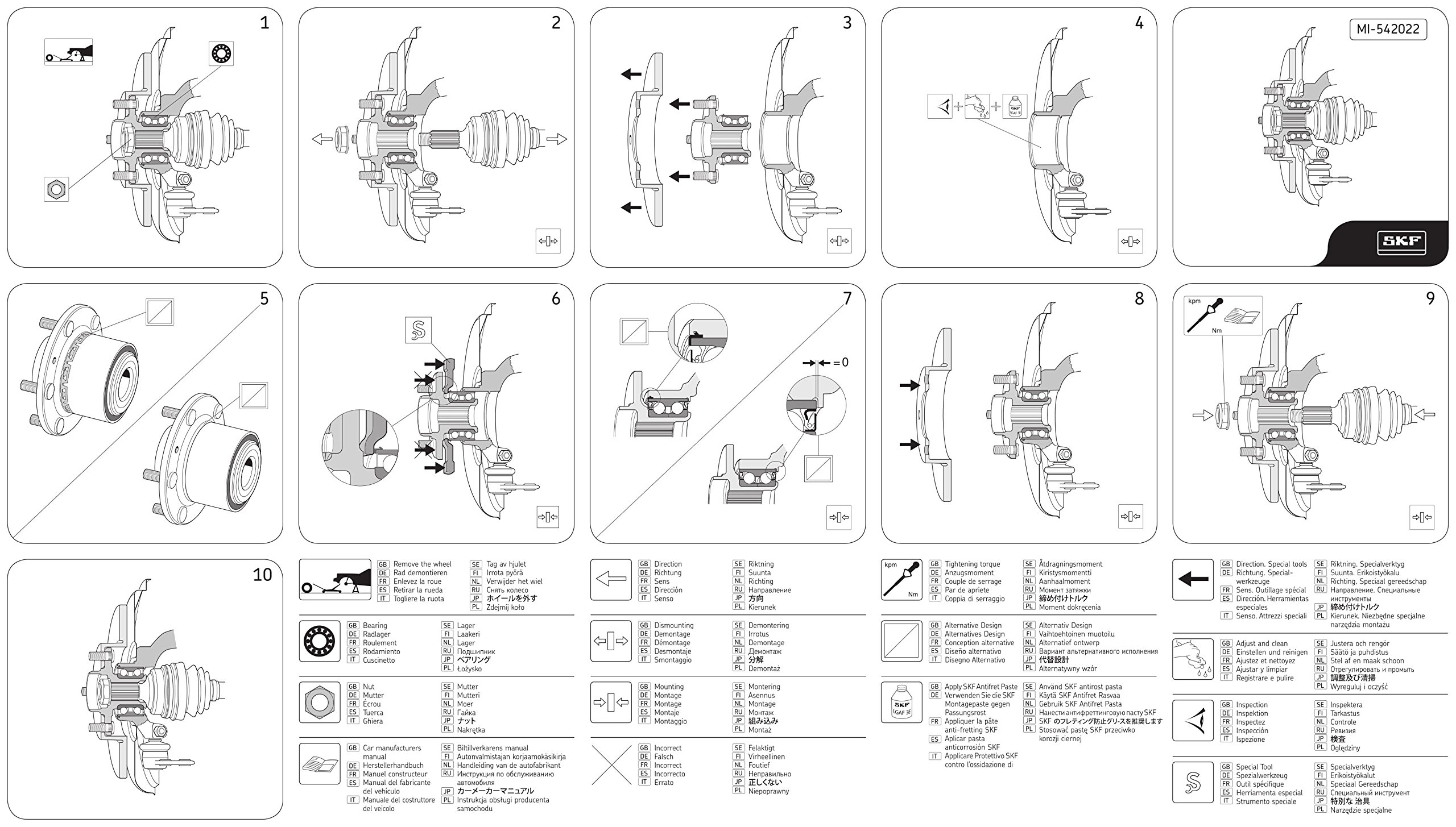 SKF Radlagersatz mit integriertem ABS-Sensor VKBA 3646 Position Vorderachse Außendurchmesser 85 mm Höhe 173 mm Länge 153 mm Breite 153 mm | Kompatibel mit Multivan T5 (7HM, 7HN, 7HF, 7EF, 7EM, 7EN),Multivan T6 (SGF, SGM, SGN, SHM, SHN),Touareg (7LA, 7L6,