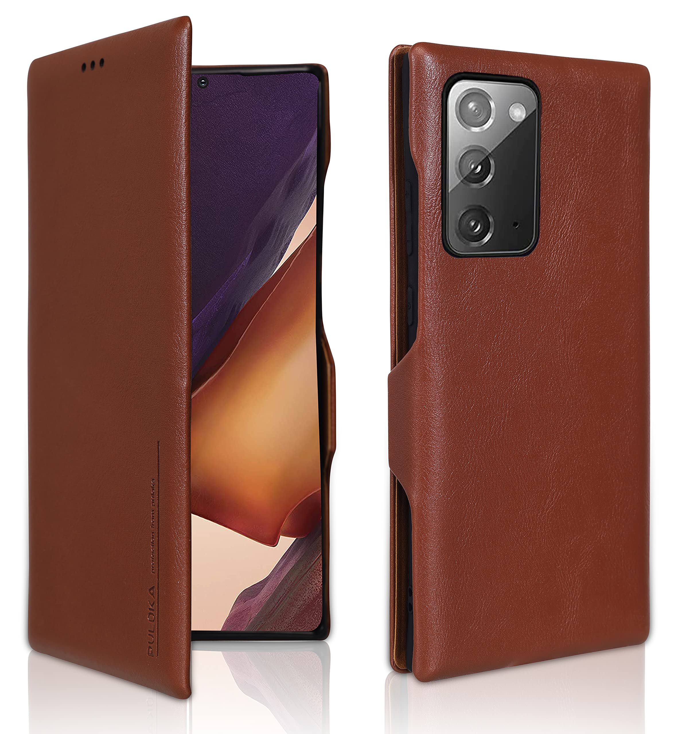 PULOKA Samsung Galaxy Note 20 Pu Leather Flip Back Cover Leather Wallet Case with Card Slot & Kickstand Function – Brown (B09SGBCMQC) Amazon Price History, Amazon Price Tracker