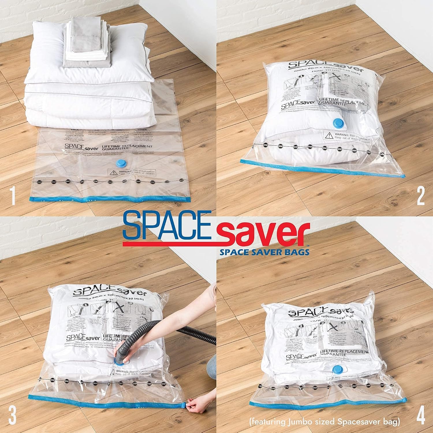 Buy Spacesaver Vacuum Storage Bags (Small 4 Pack) Save 80 on Clothes