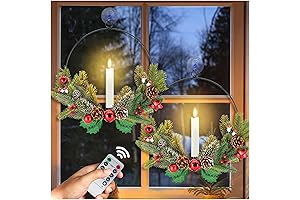 2-Pack Window Wreaths Christmas Outdoor