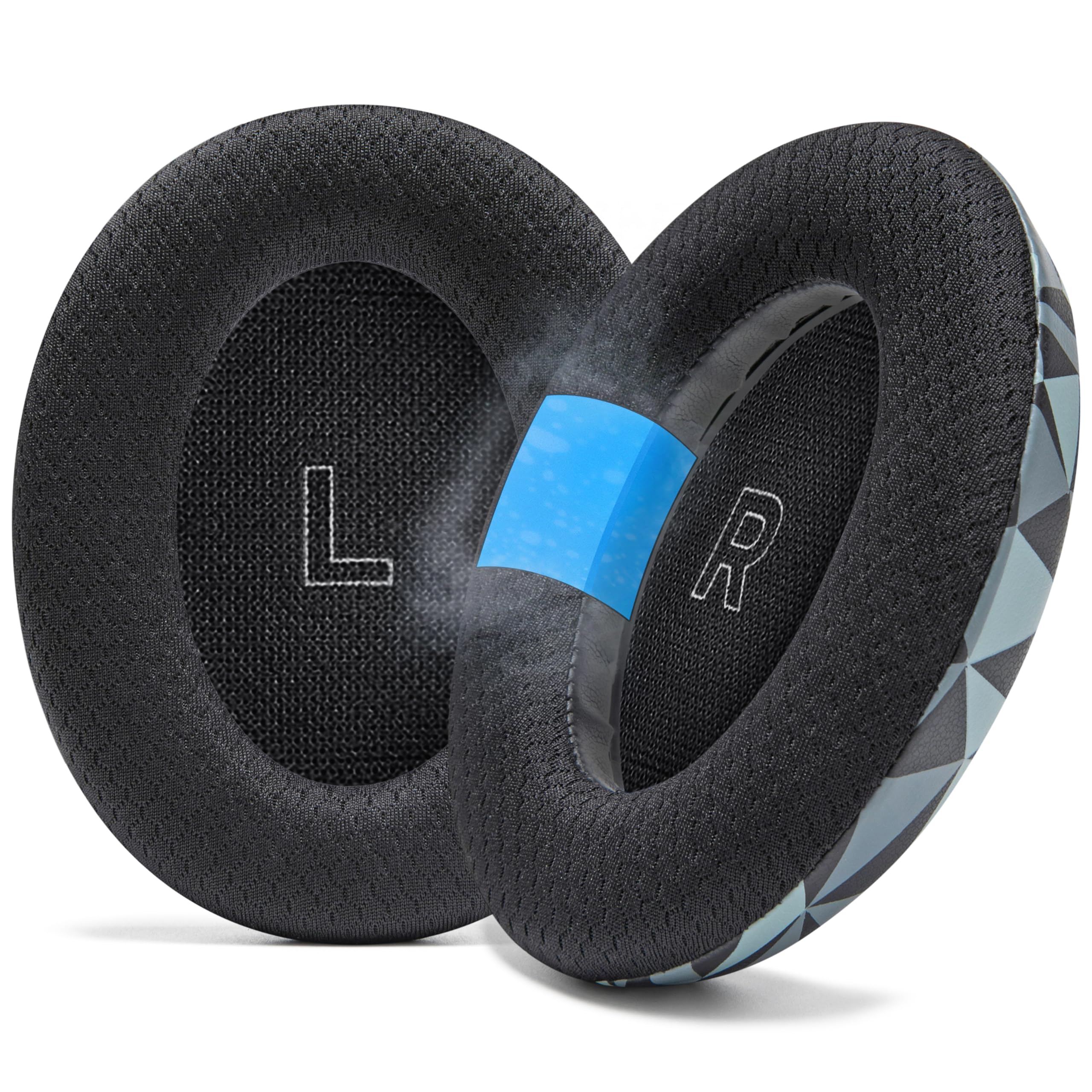 WC Freeze QC Ultra – Cooling Gel Replacement Earpads Compatible with Bose QuietComfort Ultra Gen 1 & Gen 2 by Wicked Cushions | Breathable Fabric, Extra Thick & Cool | Geo Grey-image-7