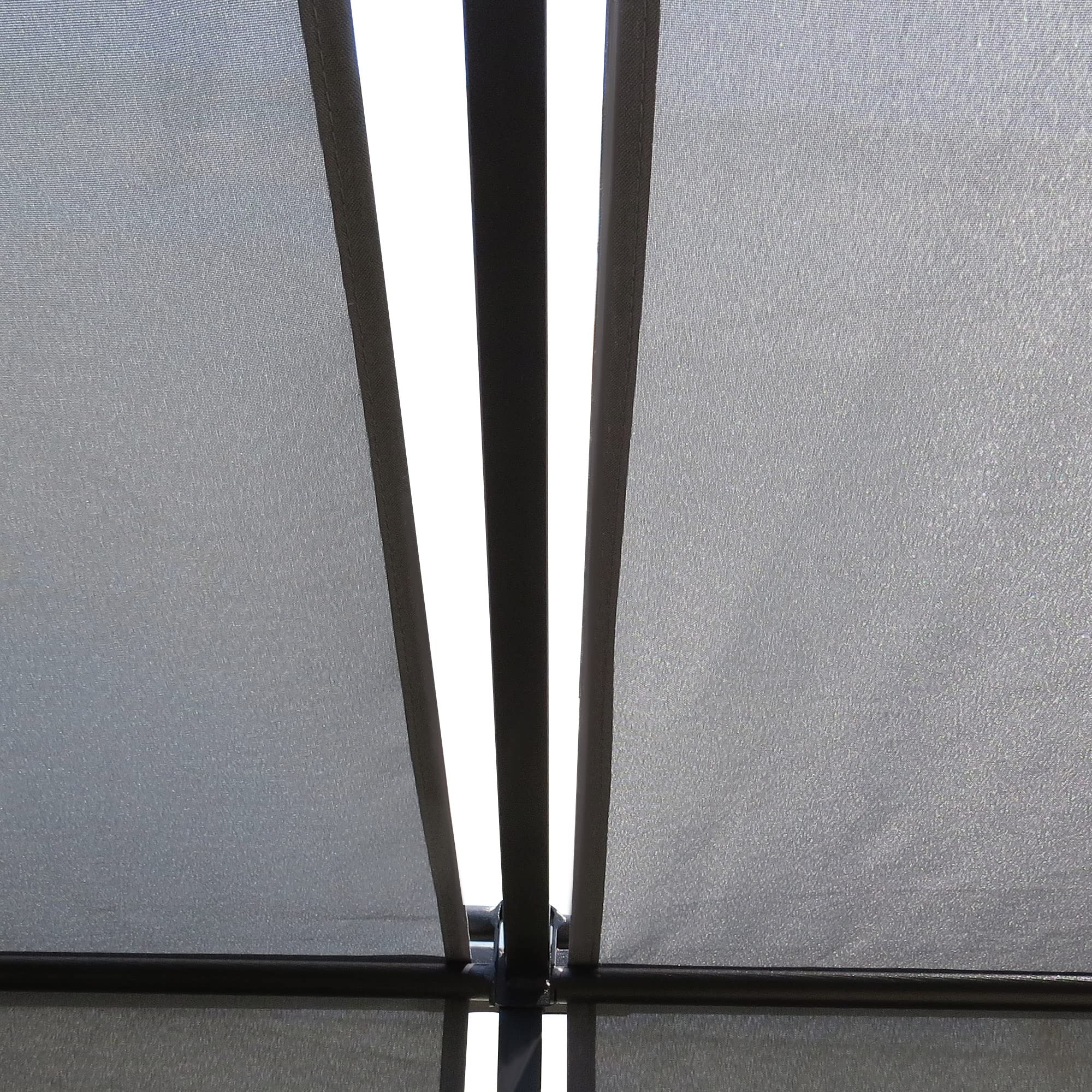Outsunny Gazebo da Esterno Pergola da Giardino 3x3 m Grigio Scuro