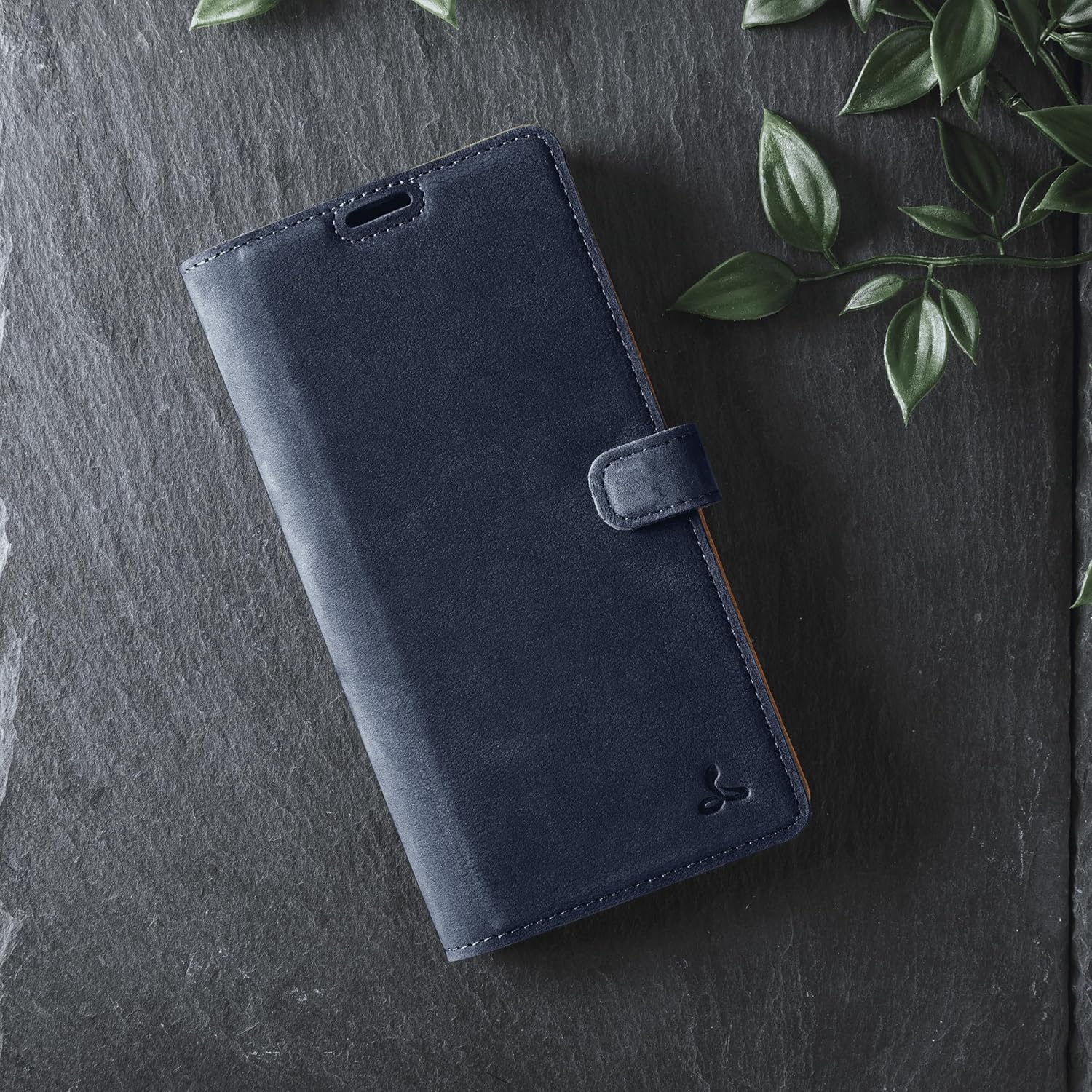 Snakehive Leather Wallet for Samsung Galaxy S25 Ultra - Real Leather Wallet Phone Case - Genuine Leather with Viewing Stand and 3 Card Holder - Flip Folio Cover with Card Slot (Navy)