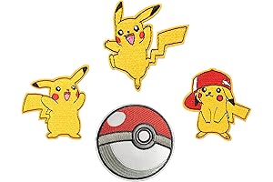 Embroidered Pokemon Iron-On Patch Collection for Clothing